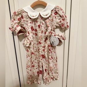 Edgehill Collection Floral Romper 6M